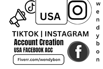 create usa tiktok account, usa facebook account, usa instagram account tiktok