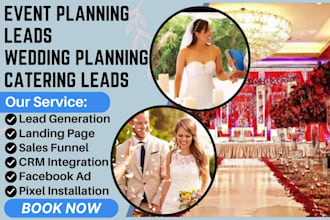 generate event planning lead generation catering leads wedding planning lead