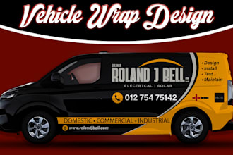 make creative vehicle wrap design, van wrap, car wrap design any truck wrap