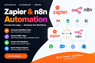 setup zapier and n8n integration automation