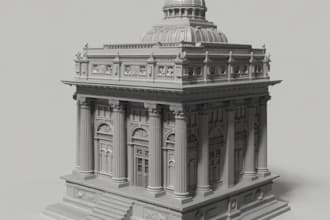 model buildings and monuments for 3d printing sculpting and bas relief engraving