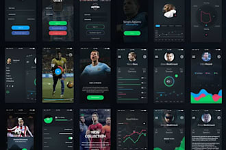 do mobile app animation fantasy football app UI UX design, app icon, flower logo