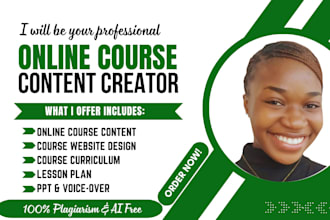 write online course lesson plan course development guidebook or training manual