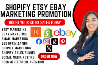 boost shopify etsy ebay store marketing promotion for shopify etsy ebay sales