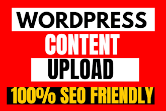 be VA for wordpress virtual assistant, content article post or upload