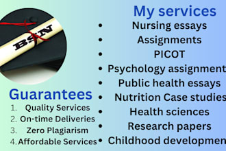 do content in microbiology, psychology, statistics, nutrition and chemistry