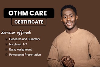 assist in othm lcps learndirect nvq care certificate course, cqc reg and policy