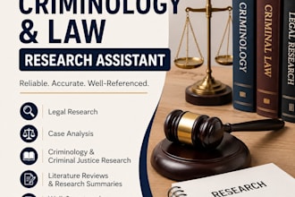 be your criminology and law research assistant