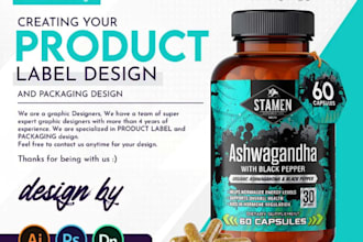 do, design professional product and supplements label design and more