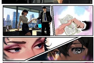 draw commercial nsfw comic page, furry comic page, sfw comic page, erotic comic