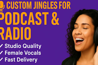 create powerful podcast jingles, intros, and outros with unique vocals