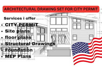 draw architect drawing engineering drawing floor plan for city