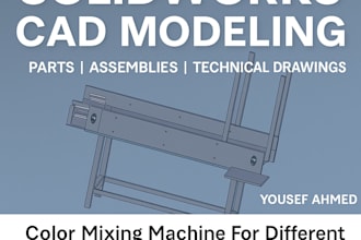 create 3d cad models, mechanical parts, and assemblies in solidworks