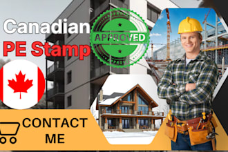 pe stamp canadian city permit architectural drawing for approval