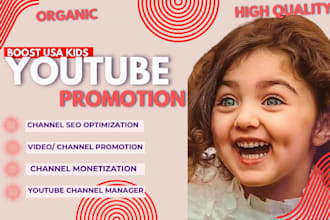 promote USA youtube channel video marketing for channel engagement growth views