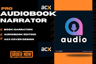 be your audiobook narrator, convert ebook novel to audiobook for acx, audible