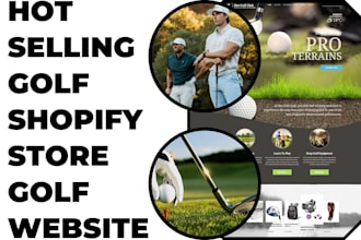build and rebuild golf shopify store golf apparel  store golf accessories store