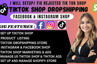 setup tiktok shop manage tik tok shop ads facebook ads instagram shop marketing