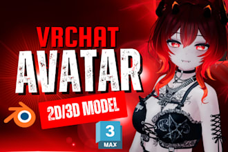 create 3d model vtuber character, furry avatar vrchat avatar custom vr chat