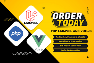 expert PHP laravel vue js developer full stack web solutions