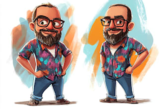 draw a cartoon caricature portrait or cartoon art