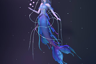 create 3d stylized models character and textures