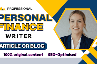 write personal finance article or blog posts and website content