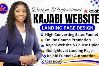kajabi website design, kajabi online course, kajabi sales funnel, landing page