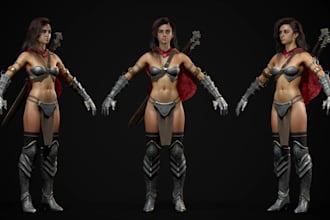 do unreal engine 3d game character, fortnite design, game assets, uv unwrapping