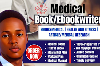 ghostwrite medical ebook, holistic health, nursing ebook, fitness ebook editing
