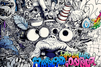 draw doodle art illustration designs on any topic