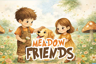 create vector art illustration for childrens book, story book