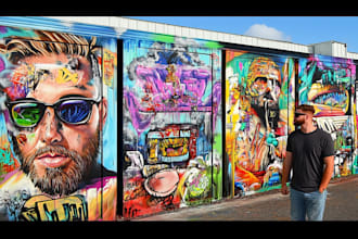 create unique street art graffiti artwork based in your pic