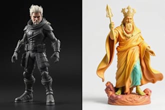 create custom 3d action figures for games, toys, and collectibles