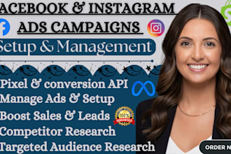 setup facebook shop, run face book ads campaign instagram ads meta ads marketing