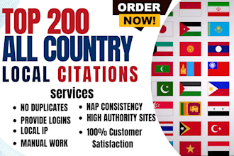 do international 200 all countries local citations local seo