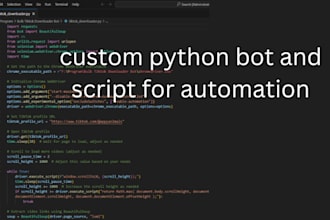 custom python bot and script for automation