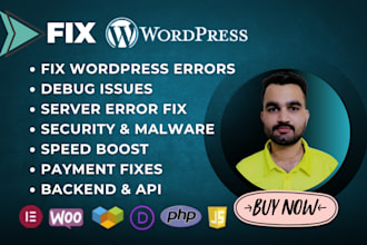 fix wordpress security issues, errors, bugs, and critical problems