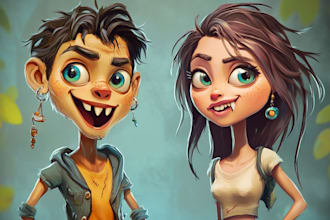 design a original characters, cartoons and caricatures