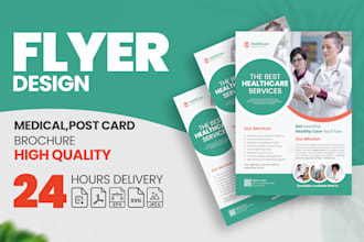 flyer and brochure for medical, pharmacy, home care