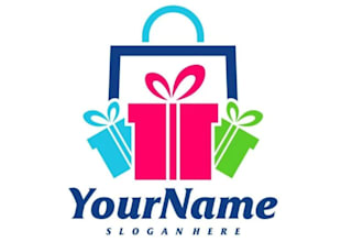 create attractive and imagination gift shop logo design