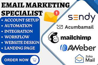 setup acumbamail sendy zoho mail aweber activecampaign mailchimp email marketing