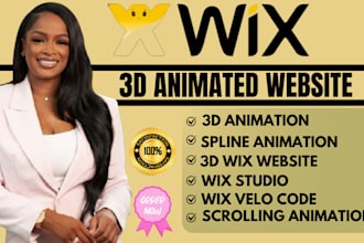 created 3d animated wix website 3d wix spline animation wix animation