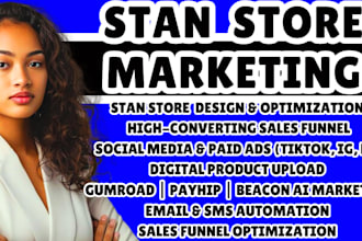 stan store marketing stan store design beacon ai payhid gumroad stan store sales
