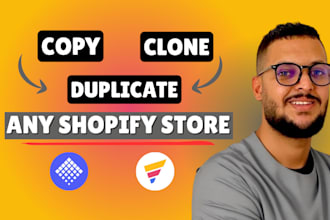 copy, clone or duplicate shopify website and redesign shopify store