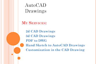 draw any kind of 2d and 3d drawings