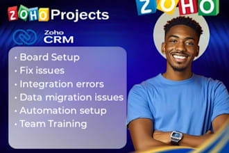 fix errors, automate workflows, migrate data in zoho, zoho CRM, project, expert