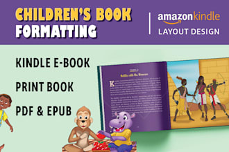 design kids books for kdp, ingramspark, lulu publication