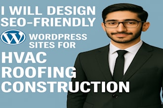 design SEO friendly wordpress sites for hvac roofing construction