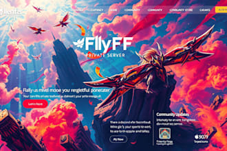 redesign and customzied flyff gaming website for you